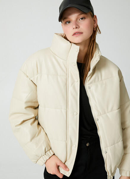 Koton Light Beige Women's Coat 4WAK20056EW - 2