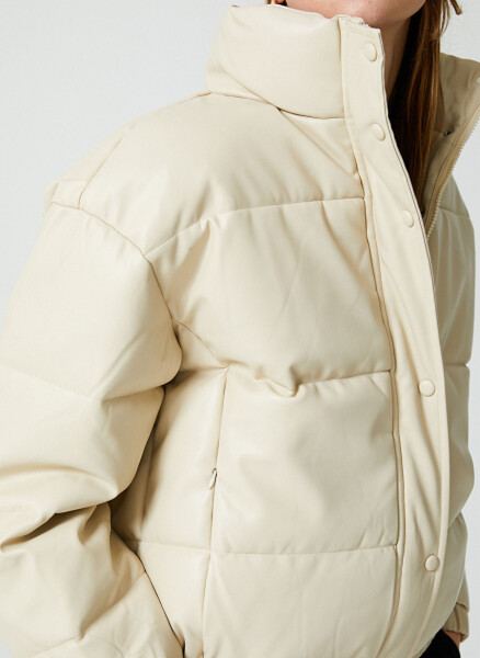 Koton Light Beige Women's Coat 4WAK20056EW - 5