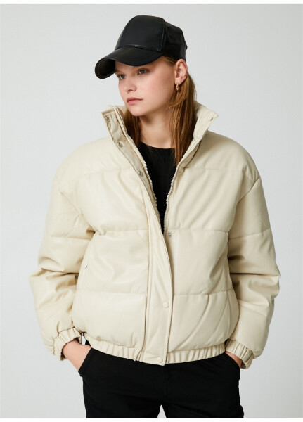 Koton Light Beige Women's Coat 4WAK20056EW - 27