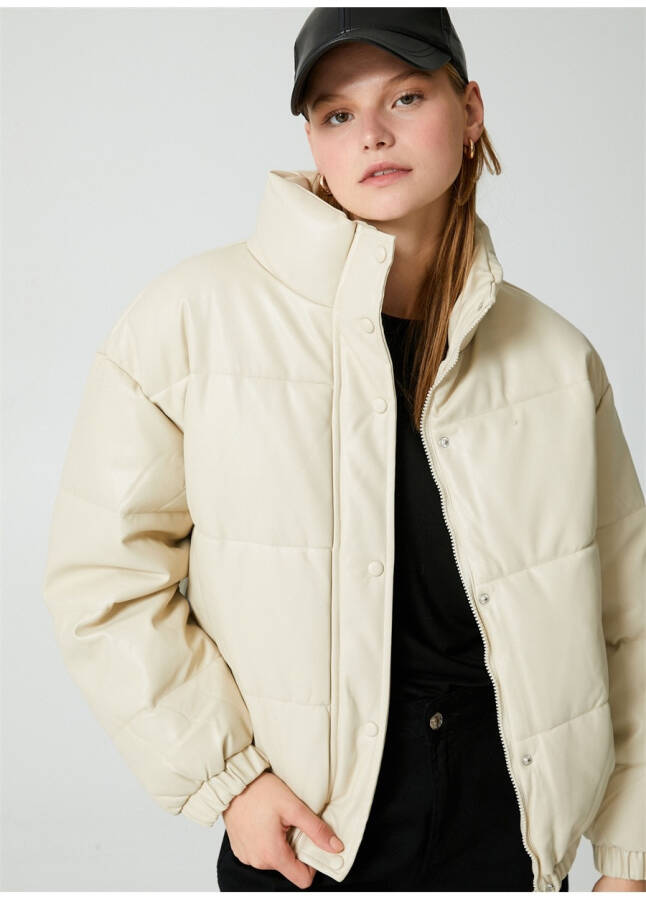 Koton Light Beige Women's Coat 4WAK20056EW - 18