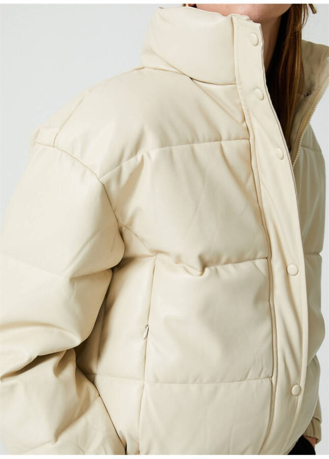 Koton Light Beige Women's Coat 4WAK20056EW - 21