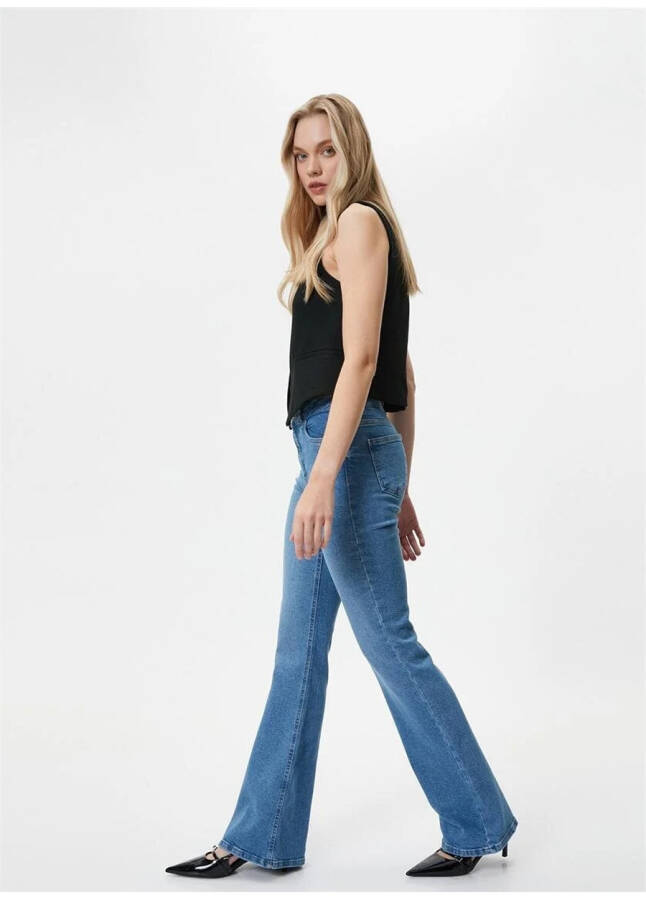 Koton Women's Slim Fit Denim Pants - 6