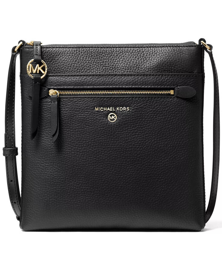 Кожаная сумочка Jet Set Charm Small North South Flat Crossbody Black - 1