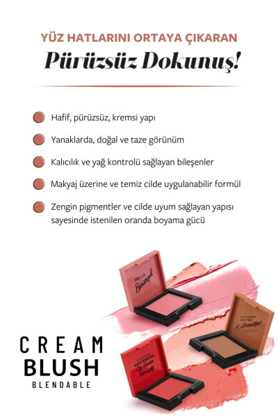 Krem Allık - Cream Blush 42 Rosery - 11