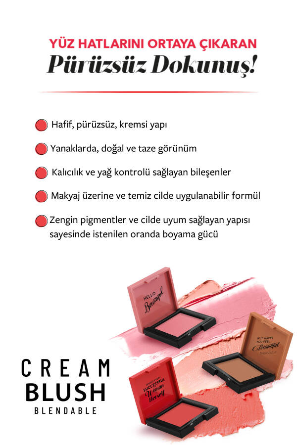 Krem Ruj - Cream Blush 43 Scarlett - 9