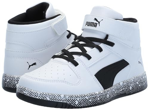 Кроссовки PUMA Rebound Layup Mid Hook and Loop для мальчиков и девочек - 7