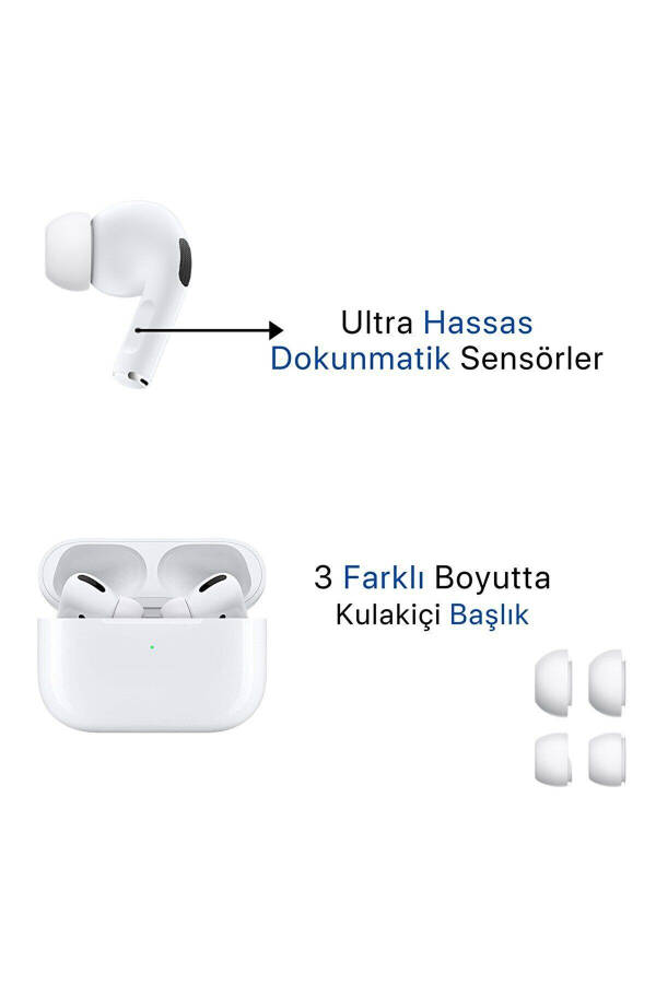 Kulaklık AİR Pro 2 Anc Bluetooth Kulaklık Gürültü Engelleme Şeffaf Mod ios/android - 5