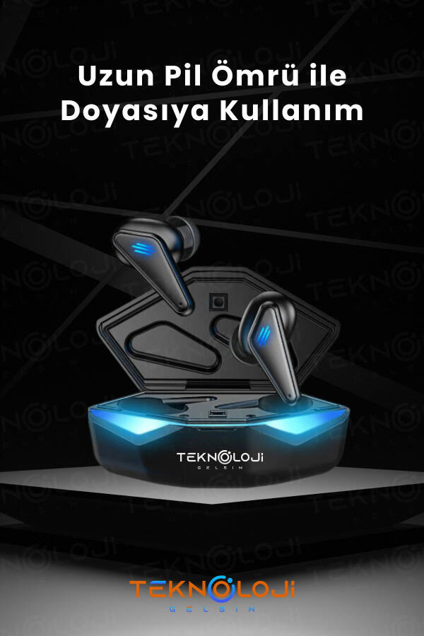 Kulaklık Bluetooth Kablosuz Oyuncu Kulak İçi Mikrofonlu - 2