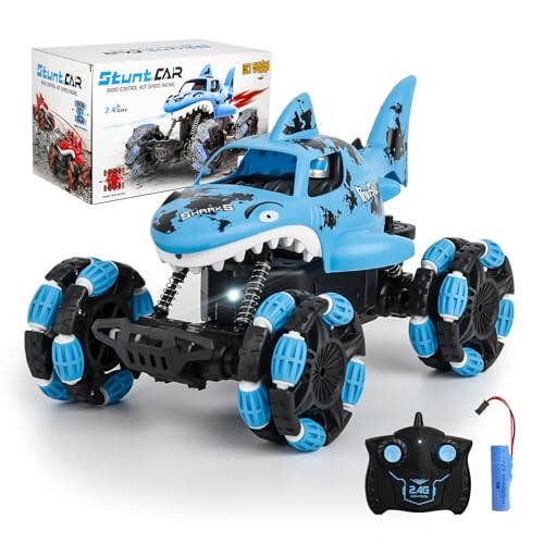 KULARIWORLD Remote Control Shark Monster Truck All-Terrain Toy Remote Control Car Vehicle, 2.4 GHz, 1:14 Scale, Off Road Rechargeable RC Car Kids Toys for Boys and Girls Ages 6 and up - 1