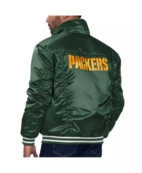 Куртка Levi's x Starter для мужчин Green Bay Packers Silver Tab Trucker с полной застежкой-молнией зеленого цвета - 3