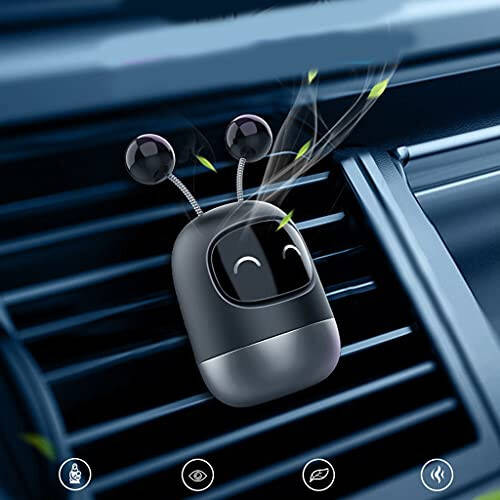 Kwerfhtgy Creative Robot Car Accessories Air Vent Clips Clip Diffuser Lovely Air Freshener Silicone Clip Diffuser for Car Air-Conditioning Outlet Diffuser - 4