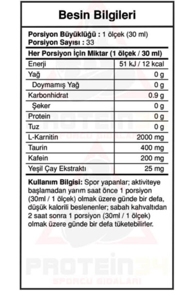 L-karnitin 2000 Mg L Karnitin Qulupnay Hidi 1000 ml Yashil Choy Ekstrakti - 5