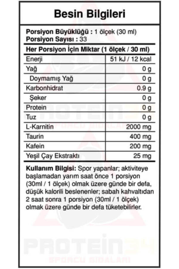 L-karnitin 2000 Mg L Karnitin Qulupnay Hidi 1000 ml Yashil Choy Ekstrakti - 3