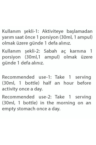 L-karnitin Matrix Şeftali Aromalı 30 ml 20 Adet - 10