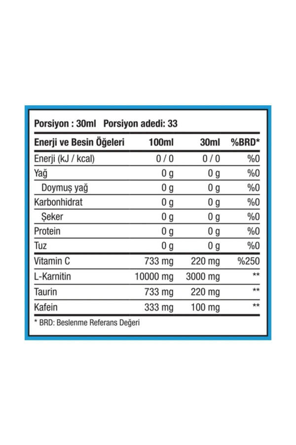 L-karnitin Thermo 3000 - 1000 ml - Karpuz Aromalı - 33 Servis - L-karnitin - 2