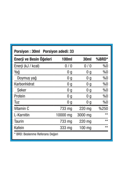 L-karnitin Thermo 3000 - 1000 ml - Tarvuz Ta'mi - 33 Taom - L-karnitin - 4