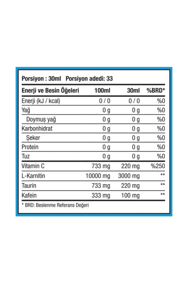 L-karnitin Thermo 3000 - 1000 ml - Tarvuz Ta'mi - 33 Taom - L-karnitin - 4