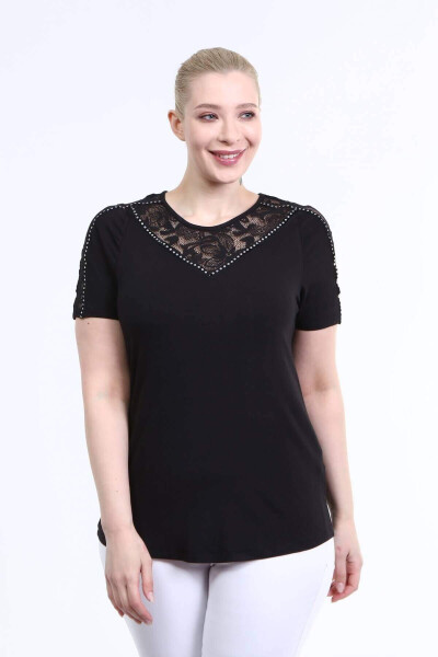 Lace and Sequined Blouse - 7