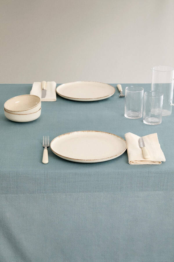 LACE COTTON TABLECLOTH - Blue - 9