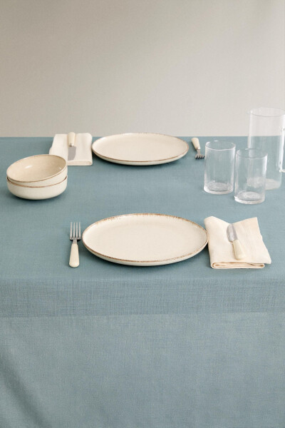 LACE COTTON TABLECLOTH - Blue - 2