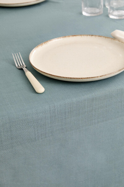 LACE COTTON TABLECLOTH - Blue - 3