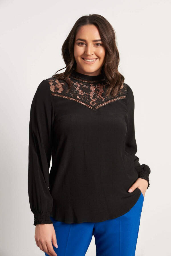 Lace Detail Blouse - 1