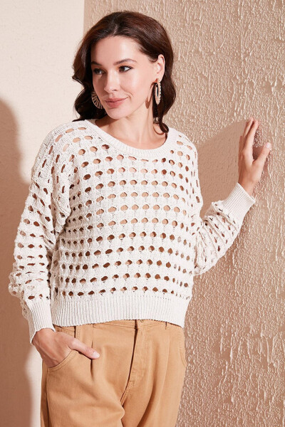 Lace Knitted Sweater 6071533 - 11