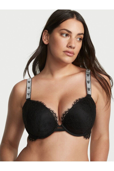 Lace Push-up Bra with Straps - 8