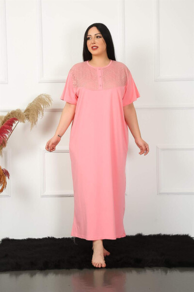 Lace Short Sleeve Maternity Nightgown 1348 - 1