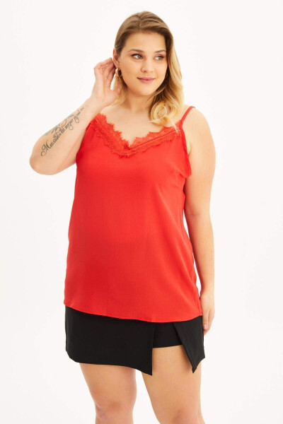 Lace Strapless Blouse - 1