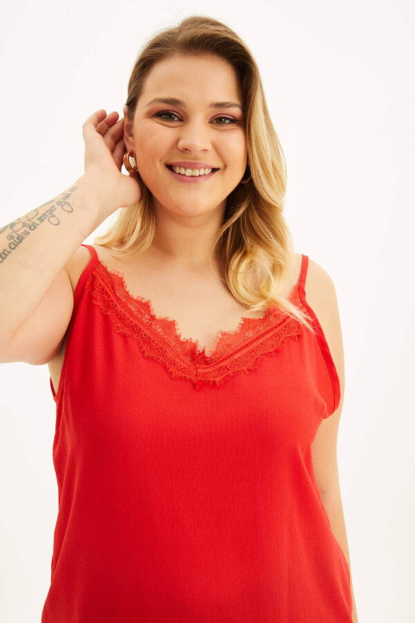 Lace Strapless Blouse - 3