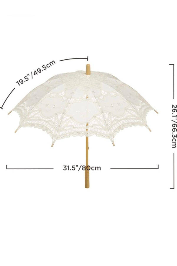 Lace Sun Umbrella Vintage Wedding Bridal Umbrella - 3