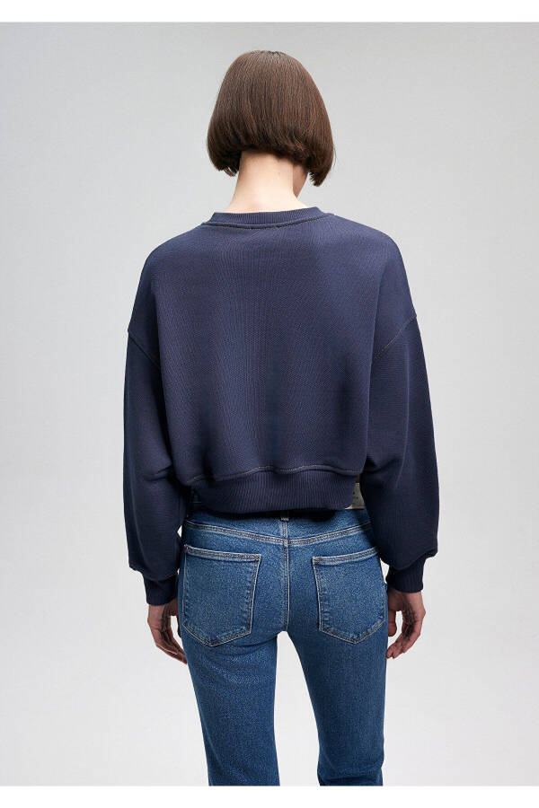 Lacivert Crop Sweatshirt 1S10070-82458 - 22