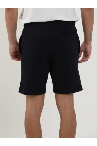 Lacivert Erkek Regular Fit Düz Casual Örme Short - 88543 - 5