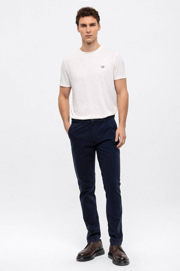 Lacivert Slim Fit Pamuklu Chino Pantolon - 1