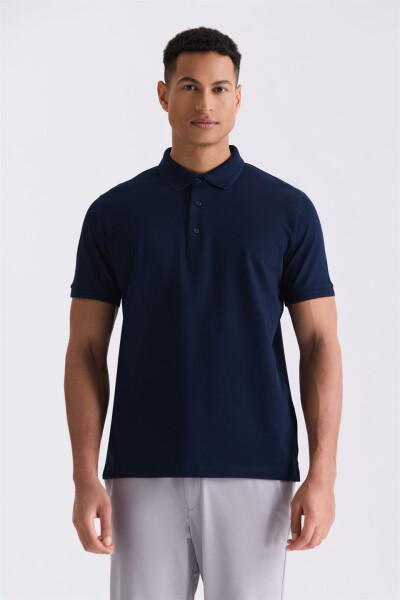 Lacivert Slim Fit Polo Yaka T-shirt - 2