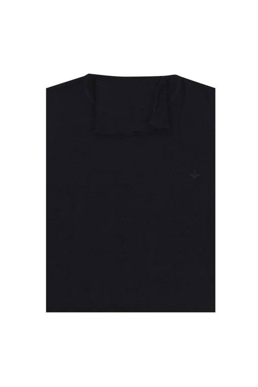 Lacivert Slim Fit Tam Balıkçı Yaka Triko Kazak - 9