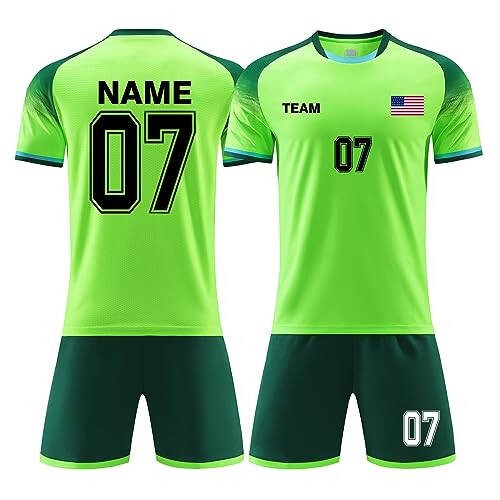 LAIFU Custom Soccer Jerseys for Kids Youth Adult Personalized Soccer Uniforms Shirts Shorts Set for Boys Girls - 1