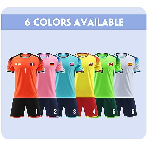 LAIFU Custom Soccer Jerseys for Kids Youth Adult Personalized Soccer Uniforms Shirts Shorts Set for Boys Girls - 5