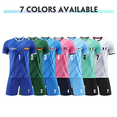 LAIFU Personalized Soccer Jersey set for Kids Adults Custom Soccer Shirt Short with Name Number Team Logo - 5