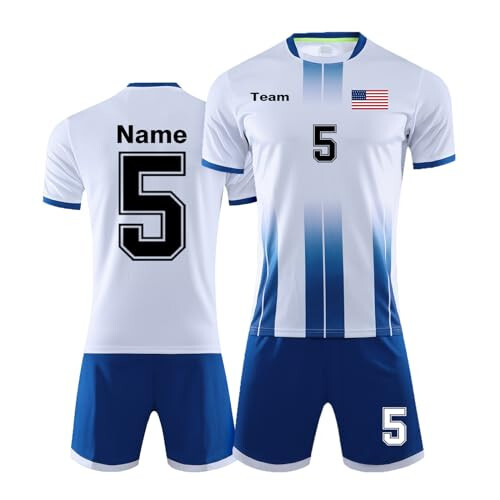 LAIFU Personalized Soccer Jerseys for Men Women Kids Adults Custom Soccer Shirt and Shorts with Name Number Logo - 4