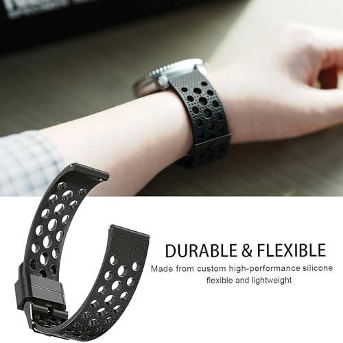 Lamshaw Compatible with Wahoo ELEMNT Rival Smartwatch Band, Silicone Replacement Wristbands Sport Strap with Metal Buckle Compatible with Wahoo ELEMNT Rival Smartwatch - 6