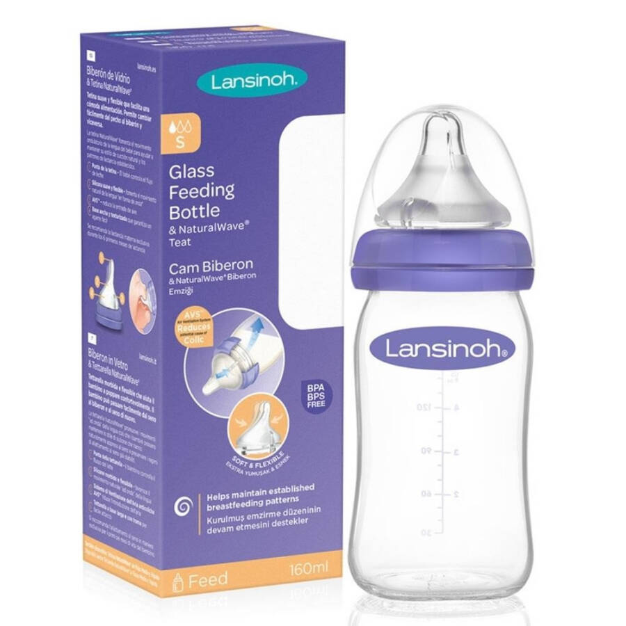 Lansinoh Glass Baby Bottle 160 ML - 1