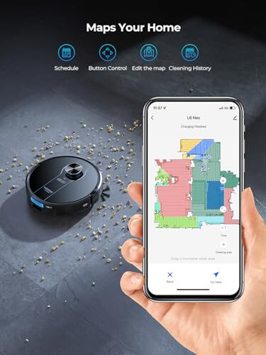 Laresar Clean Robot Vacuum, 3 in 1 Robotic Vacuum Cleaner with Self-Emptying Station for 60 Days, LiDAR Navigation, 3500Pa Suction, WiFi/APP/Alexa, Ideal for Pet Hair, Carpet and Hard Floor - 3