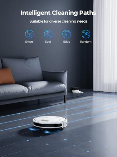 Laresar Clean Robot Vacuum and Mop Combo, 4000Pa Strong Suction, Robotic Vacuum Cleaner with Auto Carpet Boost, Self-Charging, App&Remote&Voice Control, Super-Slim, Ideal for Pet Hair - 4