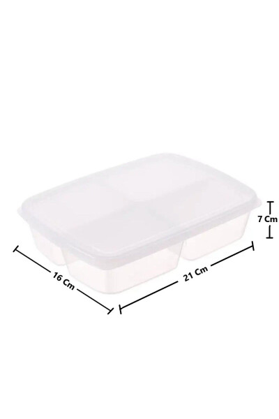 Large 12 Pack 4 Compartment Frozen Meal Meat And Vegetable Storage Container - Portion Freezer Chop Box - 16