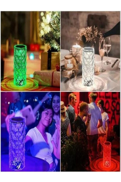 Large Crystal Diamond Touch 4 Mode 16 Color Usb Rechargeable Rgb Remote Controlled Desk Lamp - 3