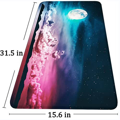 Large Mouse Pad, Gaming Mousepad, 31.5x15.7x0.12 in Extended Mouse Mat Non-Slip Spill-Resistant Desk Pad with Special-Textured Surface, Anti-Fray Stitched Edges for Esports Pros/Office/Home - 6