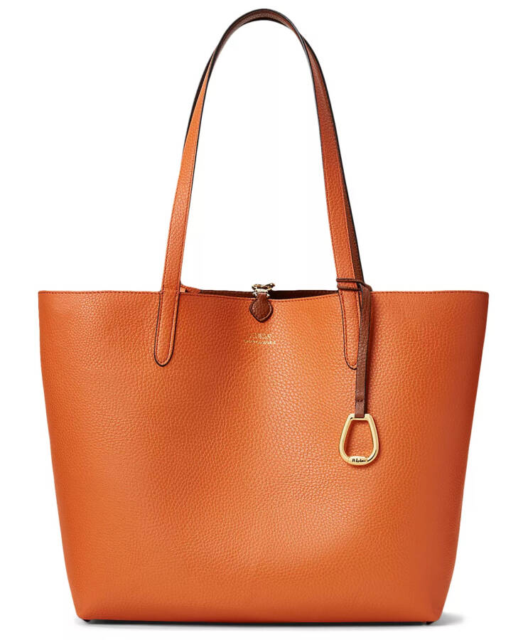 Large Reversible Tote Bag Lauren Tan/Orange/Gold - 4