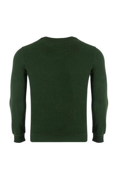 Large Size Regular Fit Velvet Selanik Basic Men's Crew Neck Sweatshirt - 4